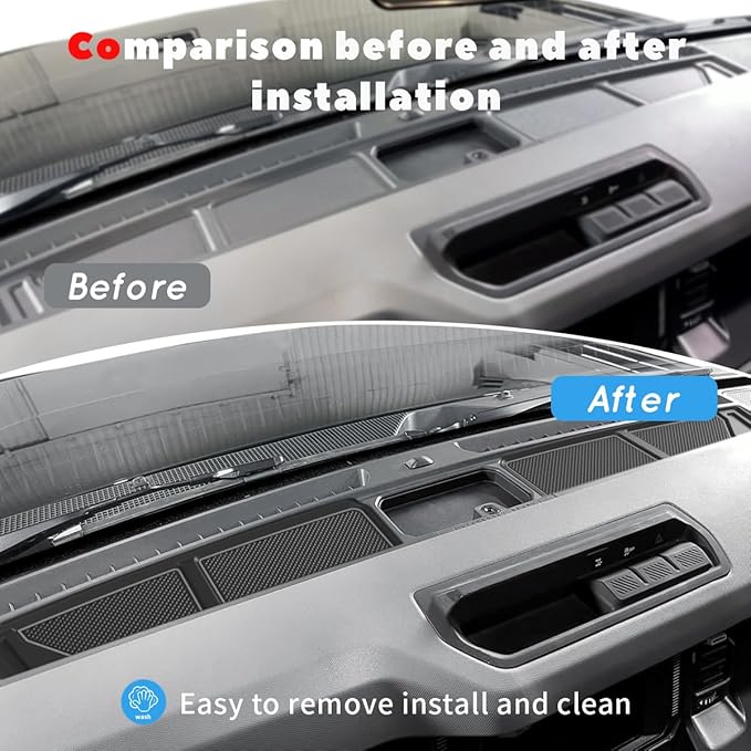 auovo Dash Cover Tray Fit for Ford Bronco Accessories 2026 2025 2021 2022 2023 2024 Anti-Slip Silicone Dashboard Compartments