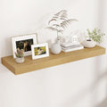 Floating Shelves for Wall, 40" W x 12" D x 2" H, 1 Pack of Long Wall Mounted Engineered Wood Shelves with Invisible Brackets 