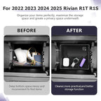 LUWU 2022-2024 R1T/R1S Center Console Organizer, 2PCS, Black