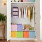 Cupic Cupid 13 Inch Storage Cube, Fabric Cube Storage Bin with Handles, Storage Cube Organizer for Clothes and Toys, Collapsi