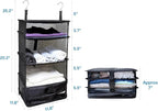 Grand Fusion Stow-N-Go Packing Organizer for Luggage, Portable Hanging Travel Shelves, Carry-On Closet, Hanging Packing Cubes