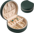ProCase Travel Size Jewelry Box, Mini Portable Seashell-Shaped Jewelry Case, 2 Layer Organizer in PU Leather for Women -Emera