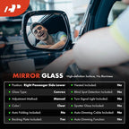 A-Premium Right Passenger Side Lower Mirror Glass - Compatible with 2009-2024 Dodge Ram 1500 2500 3500 - Towing Mirror Convex with Backing Plate, Replace# 68067730AA