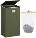 SOLEDI Laundry Hamper with Lid 100L Large & Tall Collapsible Laundry Basket, Clothes Hamper with Bag Removable Easy to Carry,