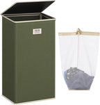 SOLEDI Laundry Hamper with Lid 100L Large & Tall Collapsible Laundry Basket, Clothes Hamper with Bag Removable Easy to Carry,