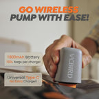 Vacbird Rechargeable Wireless Pump Travel Storage Bags Set - Portable Space Saver Bags for Travel & Home - Vacuum Compression