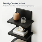 HOOBRO Wall Shelf and Console Table Bundle, 2 Pack Floating Shelves Wall Mounted, Small Entryway Table with Storage Shelves, 