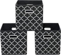 11 Inch Cube Storage Bins , Fabric Cube Organizer Bins with Handle, Foldable Cube Bins for Cloth or Accessary Storage, 11x11x