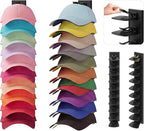 YOUDENOVA 2 Pack Hat Organizer for Baseball Caps, Adhesive or Screw-Mounted Hat Rack Holds 40 Hats, Hat Storage Display for W