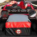 Sailnovo Truck Bed Cargo Bag, 26 Cubic ft Waterproof Cargo Bag for Truck Bed, Heavy Duty PVC Truck Cargo Bag Fits Any Truck Size with 6 Stretch Cord, Packing Bag (50''x40''x22'') Red