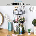 360 Rotating Makeup Organizer, 3 Tier Large Capacity Lazy Susan Bathroom Counter Organizer, Skincare Organizers, Spinning Per
