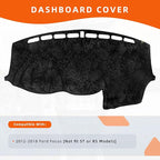 KEYOOG Dashboard Cover Dash Mat Fit for 2018-2012 Fo-rd Focus (Not Fit ST or RS Models),Car Dash Board Mat Anti-Glare Carpet,
