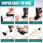 EchoDone 10 Pairs Plastic Shoe Tree Stretcher Shaper for Men
