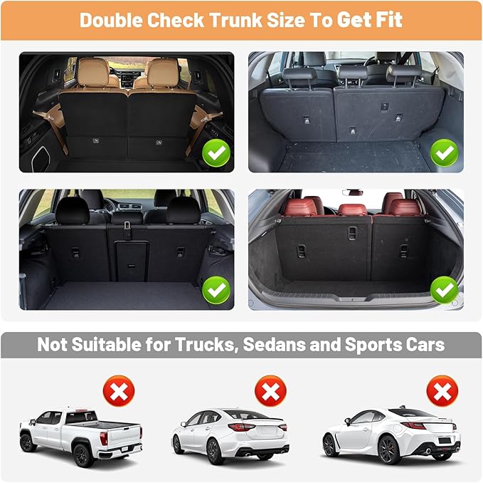 Detachable Hanging Trunk Organizer, Foldable Car Trunk Organizer Hanging for SUVs, Jeeps, Hatchbacks, Car Trunks Organiser