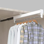 Pull Out Clothes Rail Extendable Pull Out Closet Rod - Wardrobe Pull-Out Trousers Rack, Pull Out Clothes Rail 30-60Cm, Wardro