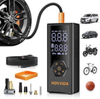 Tire Inflator Portable Air Compressor, Air Pump for Car Tires, 7800 mAh Battery, 12V DC, 150 PSI, 40L/min Air Flow, Fast Inflation, Portable air pump for MPV, SUV, Car, Motorcycle, Bike, Ball