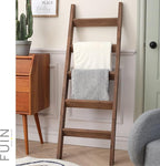 FUIN 5ft (58") Wood Blanket Ladder Living Room Decorative Wall Leaning Farmhouse Quilt Display Holder Storage Rustic Wooden T
