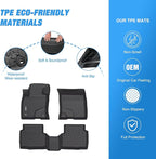 Nilight TPE Floor Mats for Ford Escape (NOT for Hybrid) 2020 2021 2022 2023 2024 2025 2026,All Weather Custom Fit Heavy Duty Floor Liners