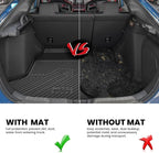 LASFIT Trunk Mat for Honda Civic Hatchback 2022-2026 & Civic Hatchback Hybrid 2025-2026, All Weather TPE Custom Fit Trunk Liner Cargo Mat Cargo Liner with Subwoofer, Black