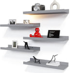 RICHER HOUSE Mounted Shelves for Wall Decor, Modern Picture Ledge Shelf with Lip for Wall Storage Nursery, Bedroom, Living Ro