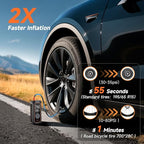 OlarHike Cordless Tire Inflator Portable Air Compressor,Mini Bike Pump with LED Light & Digital Pressure Gauge, Dual Power Air Pump for Car Tires, Motorcycle, Bicycle, Ball