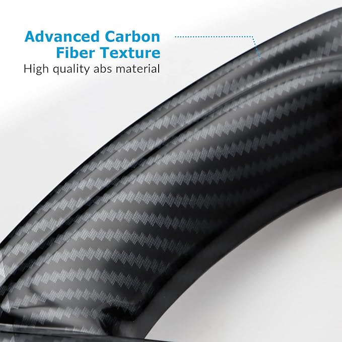 INTGET 2PCS Steering Wheel Cover for 2022-2025 2026 Toyota Tundra Accessories Carbon Fiber Steering Wheel Protector Trim Interior for 2023 2024 2025 2026 Toyota Sequoia Accessories