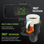 Cellet Car Cup Holder Phone Mount, Phone Holder Mount Cradle Universal Adjustable Compatible for All Smartphones Apple iPhone, Samsung Galaxy Note, LG, Moto Google Pixel (Extra Cup)