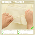Windyun 40 Over the Door Shoe Organizer Large Breathable Mesh Pockets Hanging Shoe Rack for Closet Beige Behind Door Hanger S