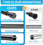 AIZESI Tension Curtain Rod for Windows 26.5 to 36 inch, Adjustable Expandable Pressure Spring Curtain Rod No Drilling, Black 