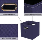 Fabric storage bins Cubes, Fabric Cube Organizer with Handle, Foldable Cube Bins for Cloth or Accessary Storage, 11x11x11, Se