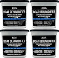 Moisture Absorber 4 Pack with Activated Charcoal Dehumidifier Bucket, Unscented Odor Absorber for Closet Basement Bathroom