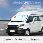 Sun Shade Sunshade for Ford Transit Windshield Cover, 4-Layer Front Window Shade Custom for Transit 2015-2025 2026 XL,Wagon XLT Cargo Vehicle,Connect Van XL Sun Visor 250T Shade Blocks UV Rays