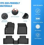 Nilight TPE Floor Mats for Volvo XC40 (Not for Recharge) 2019 2020 2021 2022 2023 2024 2025, All Weather Custom Fit Heavy Duty Floor Liners