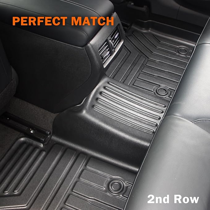 KUST Floor Mats for 2022-2026 Honda Civic Sedan Hatchback Si Accessories (Without USB Port, Not for Hybrid), All Weather Car Mats 2 Rows Floor Liners, TPE Rubber, Raised Edge, Extra Heel Pad Plate