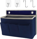 Wall Hanging Organizer Bag/Hanging Baskets with Large Mesh Compartment & 3 Pockets，Over the Door Hanging Organizer Space Savi