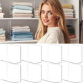 Shelf Dividers for Closet Organization - Acrylic Closet Dividers for Shelves - Clear Free-Standing Shelf Separators for Cloth