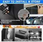 Karltys 3PCS Windshield Sun Shade for 2010-2025 Toyota 4Runner, 210T Reflective Front and Side Window Sunshade Cover Custom Fit 4-Runner, Foldable Sun Visor Protector Blocks Heat UV Rays