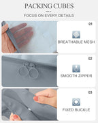 Packing Cubes 10 PCS, Mesh Breathable Luggage Organizers Bags, Packing Organizers, Durable Travel Essentials Bags Set, Travel