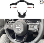 Carbon Fiber Steering Wheel Cover Molding Trims for Nissan Pathfinder 2022-2025 for 2021-2024 Rogue