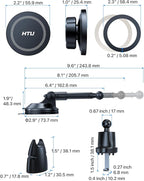 HTU 2026 Upgraded for Magsafe Car Mount [80LBS Strongest Suction & Military-Grade] Powerful Magnetic Cell Phone Holder for Car Dashboard Windshield for iPhone 17 16 15 14 Pro Max Mini,Black