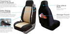FH Group Car Seat Cover Rear Set Striking Striped Car Seat Covers with Rear Split Bench, Universal Fit Interior Accessories f