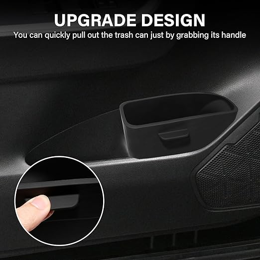 2PCS Door Side Trash Can for 2019-2024 2025 Toyota RAV4 Accessories Trash Bin with Handle Silicone Garbage Can (Left & Right Side)