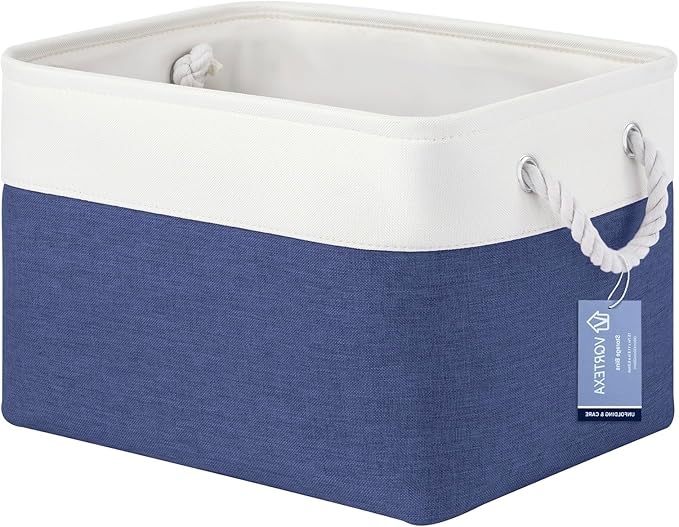 Large Storage Baskets- 15x11x10 inch Storage Bins for Shelves and Closet Organizing, Foldable Fabric Bin for Home Organizatio