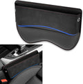 Pack-1 Car Seat Gap Filler, Leather Car Seat Storage Box, Universal Car Seat Organizer, Adjustable Car Utility Bag, Car Accessories for Phone, Cards, Keys, Coins, Receipts (Black)