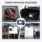 AUTOPHIX DM5900 OBD2 Scanner Diagnostic Tool for Engine, ABS, SRS, and Transmission, 12V Battery Health Test with Direct