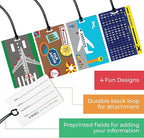 R. Nichols Airport Travel Luggage Tag Set - Sturdy Waterproof Plastic Travel Labels for Baggage, Suitcases, Backpacks, and Di