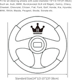 HighnessHwoo Car Steering Wheel Covers for Women Padded Carbon Fiber PU Leather Cute Auto Interior Accessories for Vehicle, S