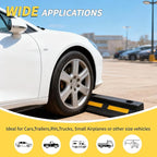 1 Pc 3" H Parking Stopper for Garage Parking Aid Heavy Duty Rubber Wheel Stops Durable High-Visibility Tire Blocks Parking Aid Gadgets Tire Stops for Cars Trucks RVs with Bolt Installation