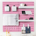 Pegboard Combination Kit for Wall Organizer, Wall Mounted Peg Board Kits for Kitchen, Bedroom, Office, &Bathroom, 4 Pieces Bl
