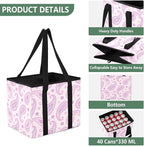 Paisley Pattern Reusable Grocery Bags Large Shopping Tote Bag with Reinforced Bottom Board, Water Resistant Foldable Storage 